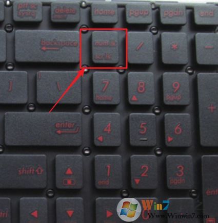 筆記本電腦的數(shù)字鍵盤不能用？win7系統(tǒng)電腦數(shù)字鍵盤失靈解決方法