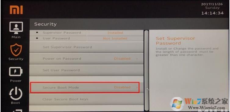 小米筆記本裝Win7 BIOS設(shè)置+U盤啟動教程