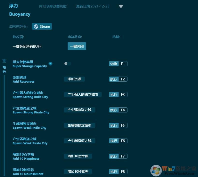 浮力十二項修改器 v1.117