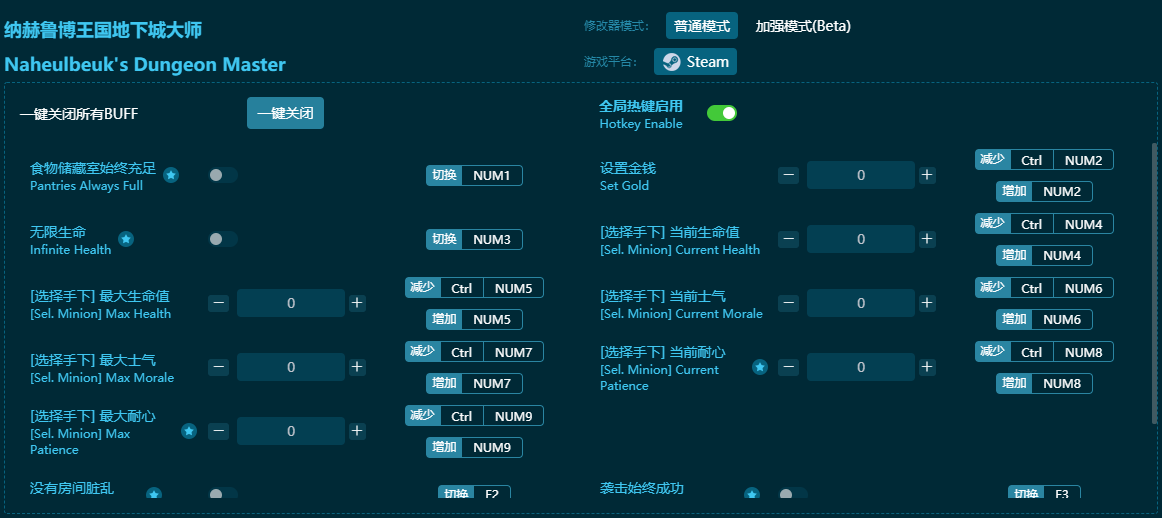 納赫魯博王國(guó)地下城大師十三項(xiàng)修改器 v2024最新版